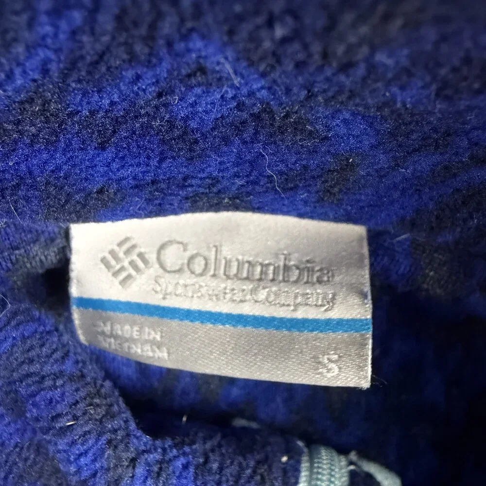 Columbia Women's‎ Blue Quarter-Zip Fleece Pullover Size S